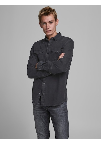 Jack & Jones Jack Jones Erkek Denim Gömlek Jjesherıdan 12138115 Siyah Jack & Jones Jack Jones Erkek Denim Gömlek Jjesherıdan 12138115 Siyah