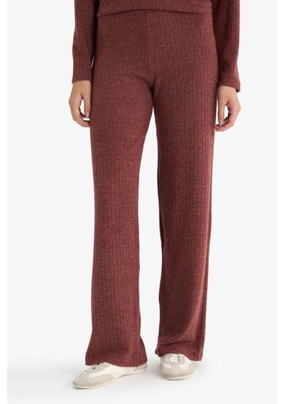Defacto Straight Fit Düz Paça Selanik Kumaş Pantolon E9910ax25wnbr330 Bordo-br330