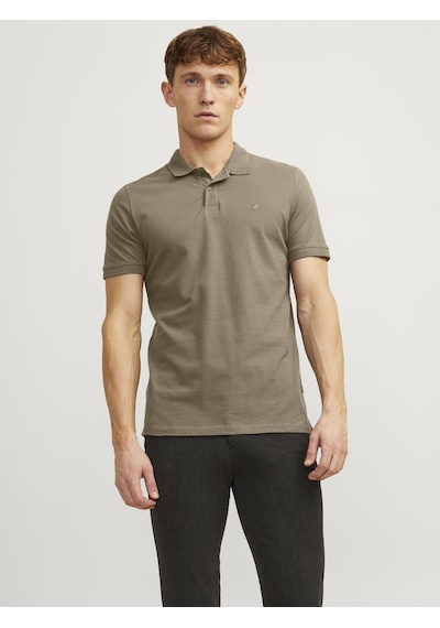 Jack & Jones Düz Renk Polo Yaka Tisört - 12136516 Coriander Çok Renkli