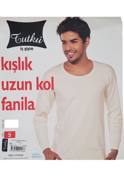 Tutku Erkek İnterlok Uzun Kol Fanila 0112 Ekru