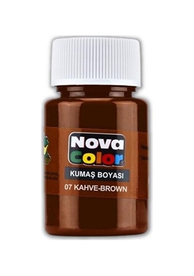 Kumaş Boyası, Canlı Renkler, Solmaz, Tişört, Çanta, Tekstil Boyası-kahverengi 30ml-1 Adet Çok Renkli