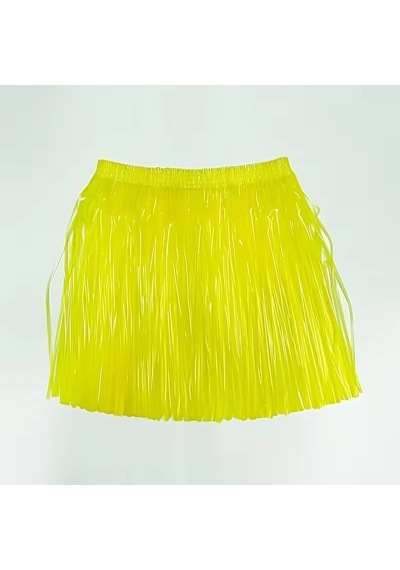 Neon Sarı Hawaii Parti Eteği 40 Cm