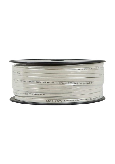 Planate Series 16 Awg Pure Copper Flat Panel Hoparlör Wire, 100 Ft
