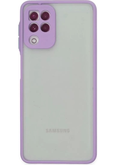 Newface Samsung Galaxy A22 Kılıf Montreal Silikon Kapak - Mor