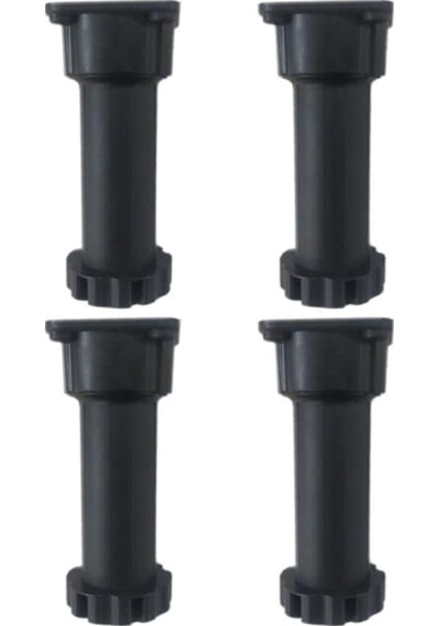 Ayarlanabilir Mutfak Dolap Tezgah Ayağı 12-17 Cm Siyah (4 Adet)