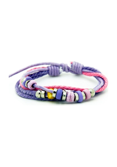 Tblk00837 Barbados Boncuk Detaylı İp Unisex Bileklik 703-850 Çok Renkli