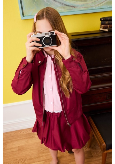 Defacto Twıll Gömlek Kız Çocuk G7043a826spbr506 Bordo-br506