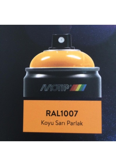 Motip Carat 400 ML Ral 1007 Koyu Sarı Akrilik Sprey Boya