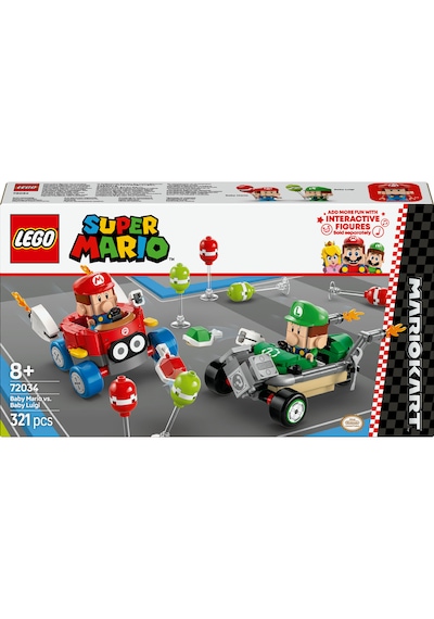 LEGO® Super Mario™: Mario Kart™ – Baby Mario ile Baby Luigi 72034 - 8 Yaş ve Üzeri Çocuklar için Koleksiyonluk Oyuncak Yapım Seti (321P) LEGO® Super Mario™: Mario Kart™ – Baby Mario ile Baby Luigi 72034 - 8 Yaş ve Üzeri Çocuklar için Koleksiyonluk Oyuncak Yapım Seti (321P)