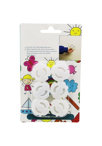 Çocuk Emniyet Kilidi Priz Kapağı - 6'lı Paket - Elektrik Koruyucu