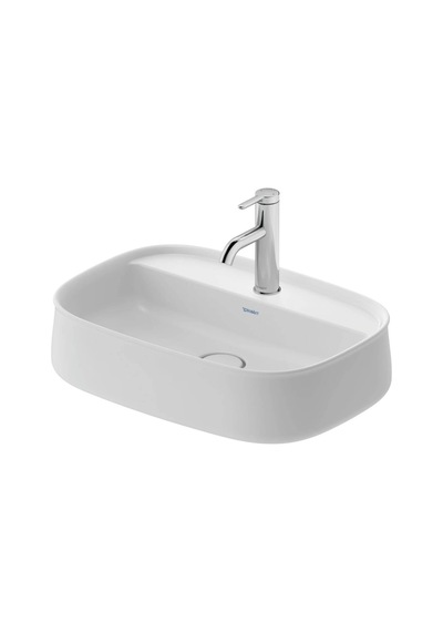 Duravit - Zencha Çanak Lavabo 55 Cm Batarya Banklı Beyaz - 2374550071- Beyaz