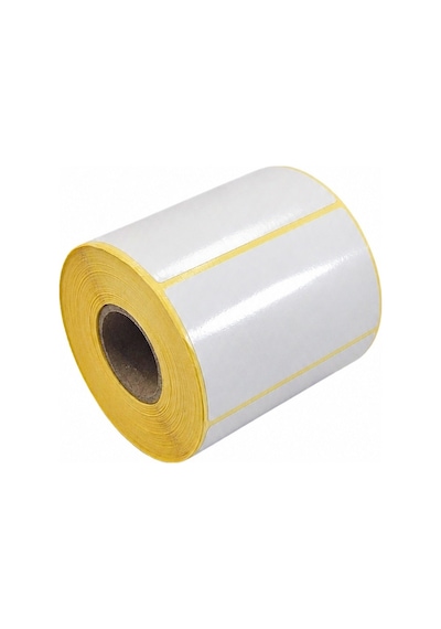 100x100mm Kuşe Etiket 1 Rulo 500 Sarım Parlak Yüzey Kargo, Lojistik, Depo Termal Transfer