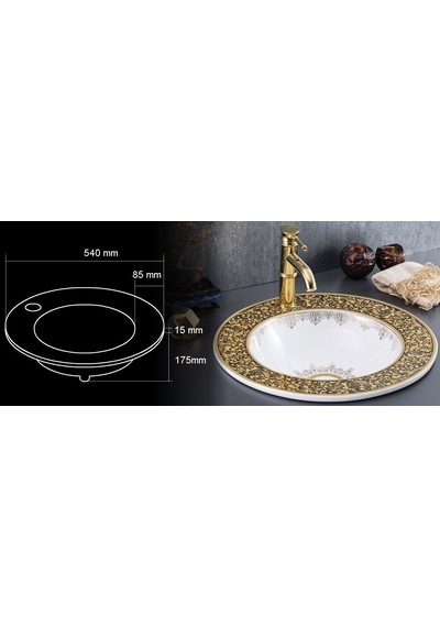 Lena Tezgah Üstü Çanak Lavabo E-3055A