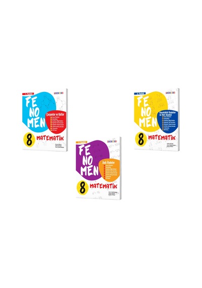 Fenomen Okul 8. Sınıf Matematik 1. 2. 3. Fasikül Seti 3 Kitap 2023