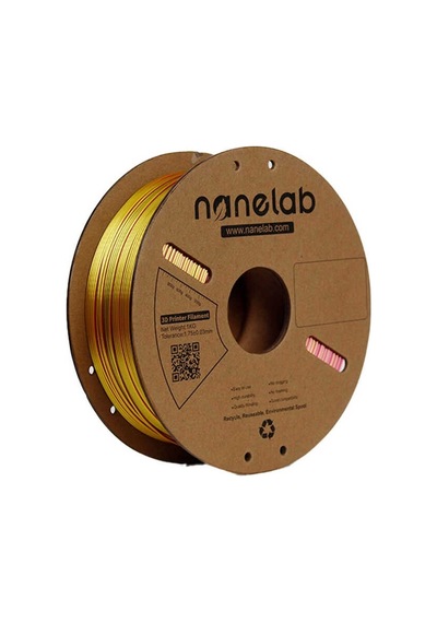 Nanelab Üç Renk Silk Pla Filament - Altın-fuşya-siyah - 1.75mm - 1kg