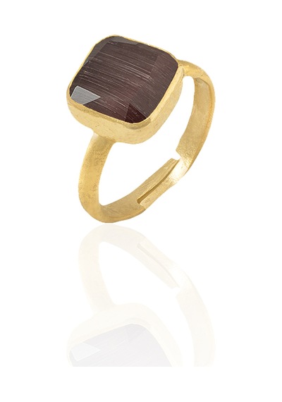 Kadir Jewellery 22 Ayar Altın Kaplama Zirkon Taşlı Kadın Minimal Yüzük Kuru Erik 83788192