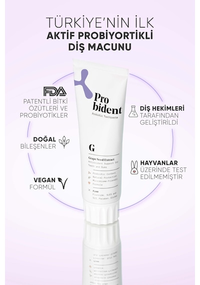 Probident Üzüm Çekirdeği Özütü İlaveli Probiyotik Diş Macunu 75 ML