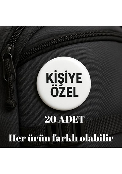 Kişiye Özel 44 Mm Tasarım Rozet Seti- 20 Adet Çok Renkli