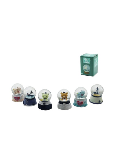 Küçük Boy - 6.5cm Pilli - Işıklı Kar Küresi Cam Hayvan Figürlü - Desen Mix Renkli Herhangi Bir Tanesi Gönderilir 5047