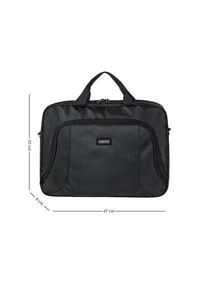 Galb Leather 17 17.2 Inc Astarli Kopuk Korumali Valiz Kilifli Evrak Ve Laptop Cantasi Siyah