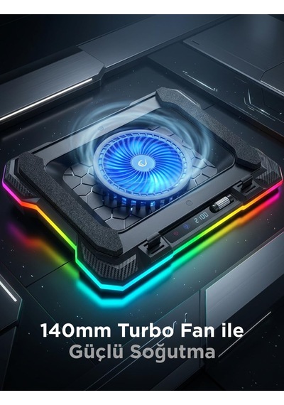 Cyclone S49 Rgb Fanlı 14"-19'' Led Ekranlı Notebook Soğutucu