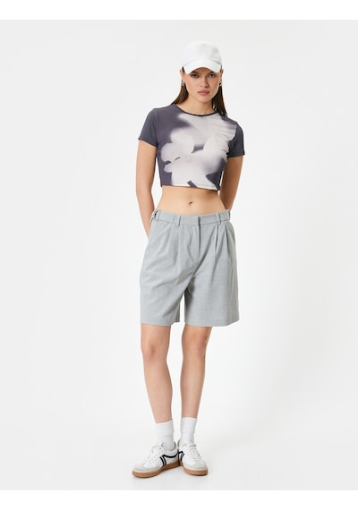 Koton Soyut Desenli Crop Tişört Kısa Kollu Bisiklet Yaka Slim Fit Antrasit Desenli 4sal10242ık Antrasit Koton Soyut Desenli Crop Tişört Kısa Kollu Bisiklet Yaka Slim Fit Antrasit Desenli 4sal10242ık Antrasit