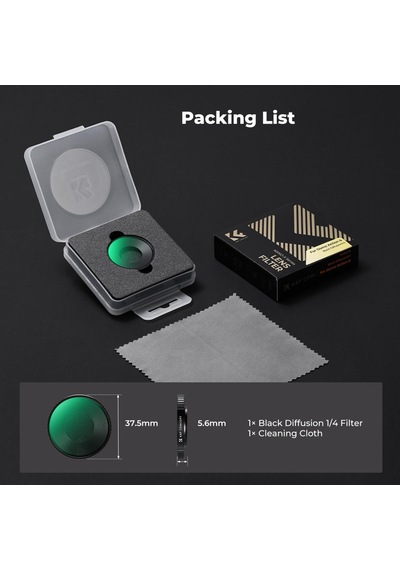 K&f Concept Djı Action 6 Uyumulu / Black-mist 1/4 Nano Kaplama Filtre