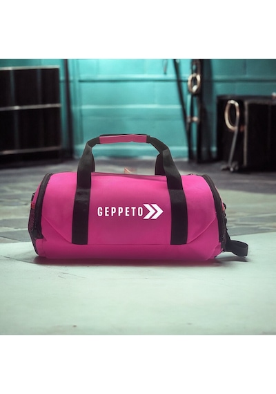 My Geppeto Bag Unisex Fitness Silindir Spor Çantası Pembe