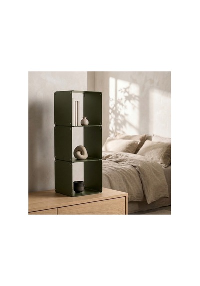 Node 3'lü Modüler Metal Tezgah Üstü Mutfak Rafı Ve Kahve Köşesi Standı 49x16 Cm Yeşil - 943947129 Yeşil