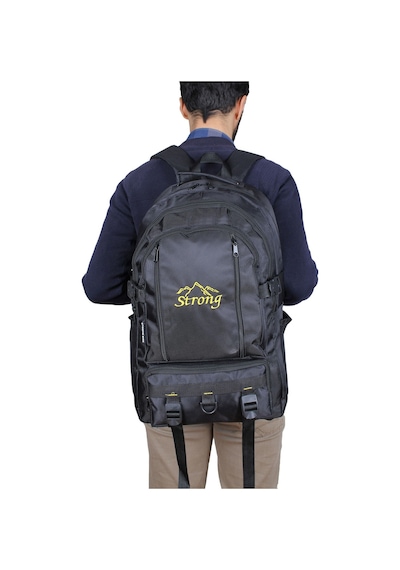 Sr-02 Dağcı 17-18.4 Inch Laptop Bölmeli Büyük Boy Sırt Çantası,dağcı Çantası,seyahat Kamp Çantası Siyah