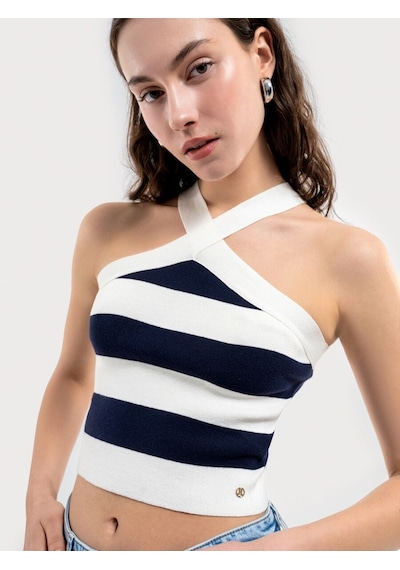Loft Crop Kadın Top Lf2035982 Q1.v1 Lacivert