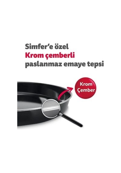 Simfer 4295 Retro Bej 42LT  Turbo Fan Mini / Midi Fırın – 6 Fonksiyon, Yoğurt Yapma & Buz Çözme Özellikli