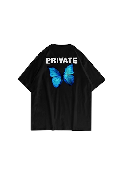 Flood Of Style Unisex Private Siyah Tshirt