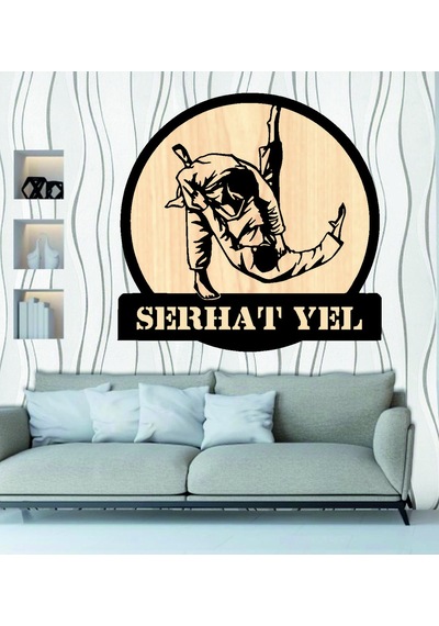 Kişiye Özel Judo Tekvando Karate Ahşap Duvar Tablo