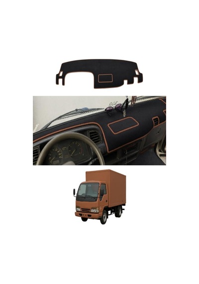 Isuzu - Nkr Wide 1997-2005 Uyumlu Torpido Koruma Kılıfı - Kahverengi Şeritli