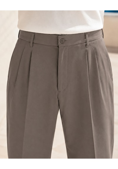 Danger Erkek Baggy Fit Pileli Kumaş Pantolon Vizon 0172dngr VİZON