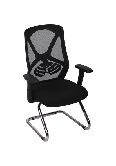 Ofisbazaar Dolphin Siyah Fileli Misafir Koltuğu Ergonomik Toplantı Ve Bekleme Koltuğu Siyah Fileli Siyah