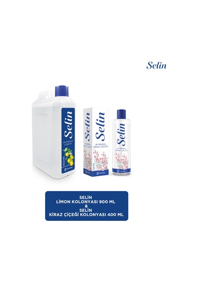 Selin Limon Kolonyası 900 ML + Kiraz Çiçeği Kolonyası 400 ML