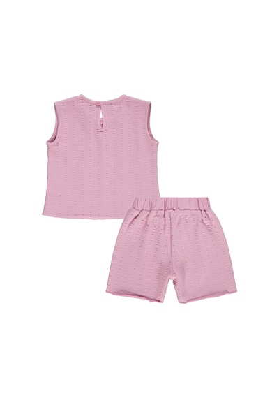 Civil Baby Kurdelalı Şortlu 6-18 Ay Takım - Pembe