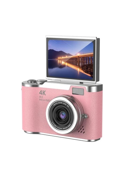 Yeni Nesil Dijital Kamera 48 Mp Selfie Vlog Kamera Flip Screen Zoomlu Standart Standart
