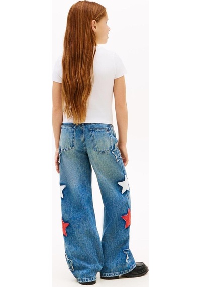 Tommy Hilfiger Kız Çocuk Tişört Kg0kg09097-16139 Beyaz