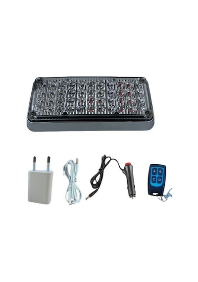 Tepe Çakar Lamba 44led Kırmızı-mavi Kumandalı / Lapa119