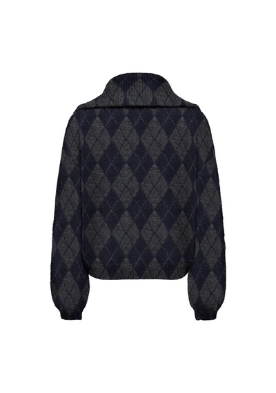 Only Onlmaroon Ls Zıp Collar Cardıgan Knt Lacivert