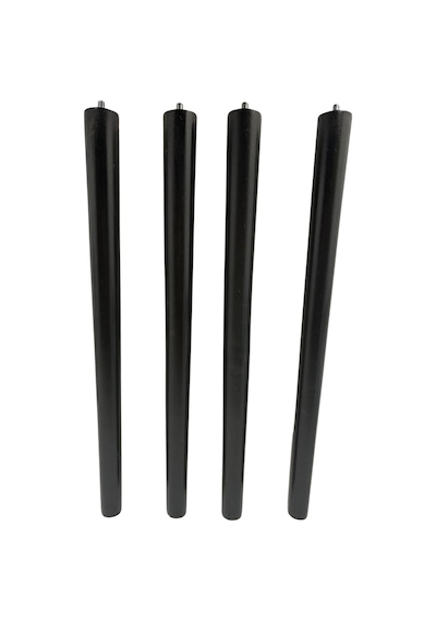 Hamadex 60 Cm Siyah Konik Ahşap Ayak, Bağlantı Aparatları Dahil, 4 Adet 41 Cm