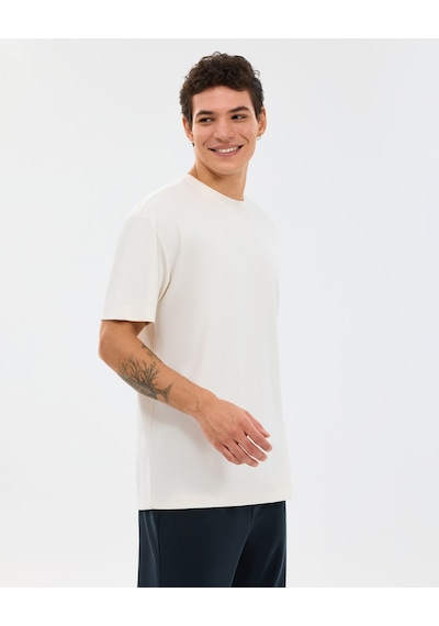 Skechers M Relaxed Fıt T-shirt Erkek Beyaz Tshirt S2610136-3855