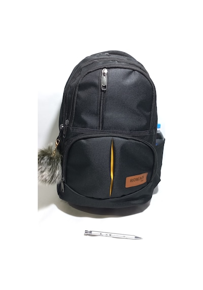 Rowan Unısex Siyah Okul Sırt Çantası 44*34*22 Cm