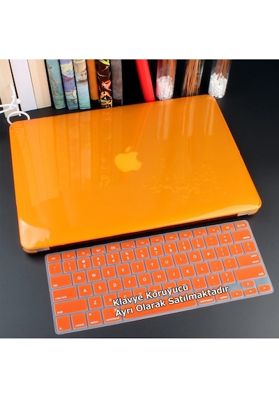 Apple Uyumlu MacBook Air Kılıf 13 İnç Parlak Kristal Eski Usb'li Model 2010-2017 A1369 A1466 İle Turuncu