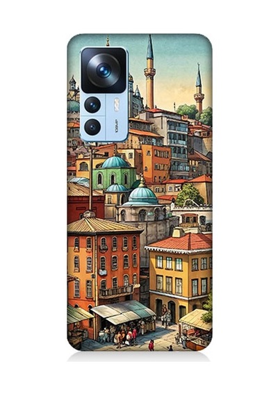 Xiaomi Mi 12t Uyumlu Eski Cami Ve Mahalle Desenli Silikon Kılıf