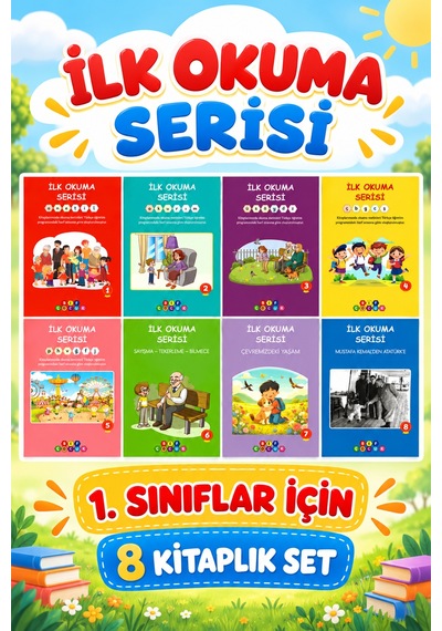 1. Sınıf İlk Okuma Kitaplarım Seti - Anetil - 8 Kitap Takım
