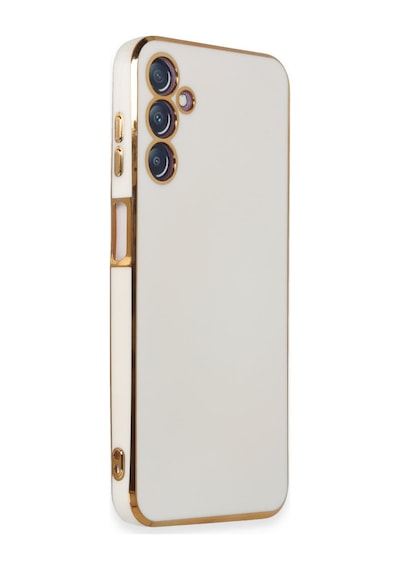 Samsung Galaxy Uyumlu, M14 5g Kılıf Volet Silikon - Beyaz